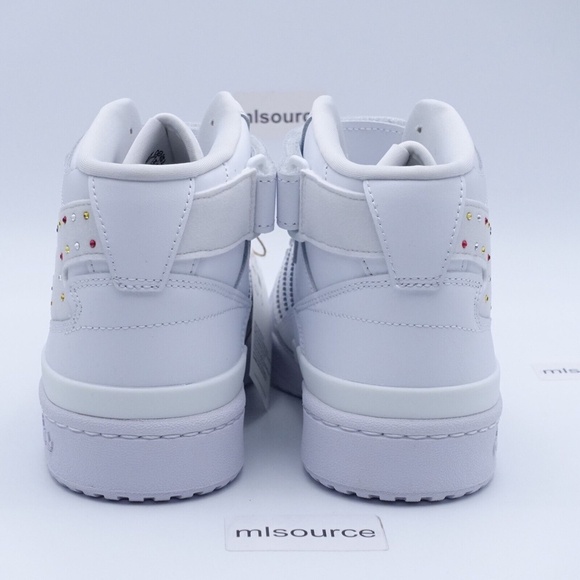 NEW adidas Originals Swarovski Forum Mid Sneakers GY0819 Cloud White - Picture 4 of 12